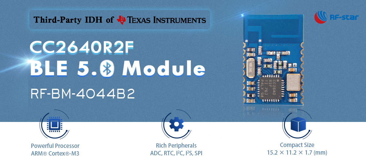 CC2640R2F 칩셋 기반 Bluetooth 5.0 모듈