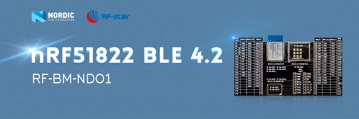 Nordic nRF51822 칩 RF-BM-ND01을 갖춘 BLE4.2 모듈