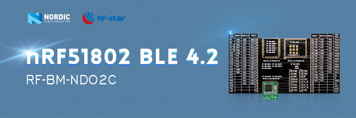 Nordic SoC nRF51822 칩 RF-BM-ND02C를 갖춘 BLE4.2 모듈