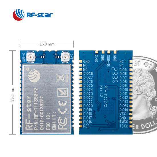 CC1352P7 Sub-1 GHz and 2.4-GHz Wireless Module RF-TI1352P2